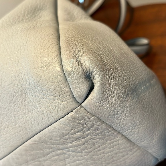 Coach  Phoebe  pebbled leather Light Blue Triple compartment, shoulder bag 26224 - Picture 16 of 17